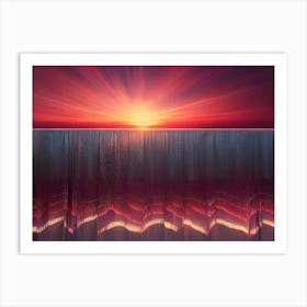 Sunset Over The Sea 11 Art Print