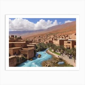 River In Morocco Landscape Art Print