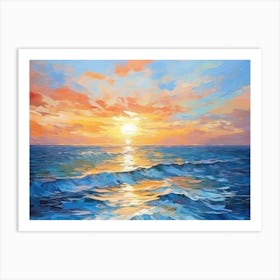 Sunset On The Sea Art Print