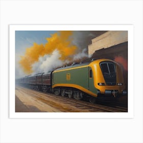 Steam Train At The Station Art Print