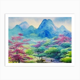 Springtime In The Mountains  Art Print