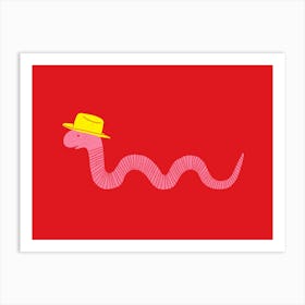 Wiggly Western Worm Art Print