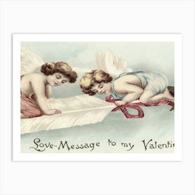 Love Message To My Valentine Art Print