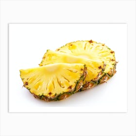 Pineapple Slices Isolated On White 3 Art Print