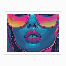 Girl In Sunglasses 1 Art Print