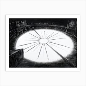 An Expertly Sketched Circular Emphasis Marks Illuminated By Striking Increases In The Graphite Pre (1) Art Print