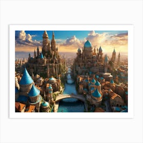 Fairytale City 3 Art Print