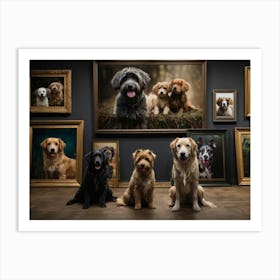 Portrait Of Dogs Art Print