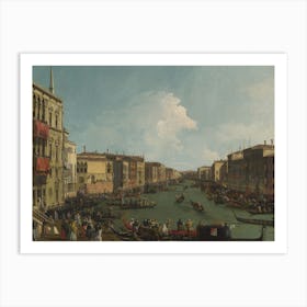 A Regatta On The Grand Canal, Canaletto Art Print
