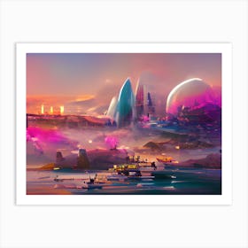 Futuristic City 9 Art Print