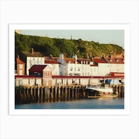 Whitby Harbour Fishing Boat Art Print