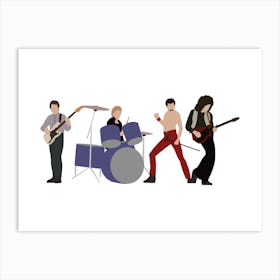 Queen Band Line Up On Stage Art Print