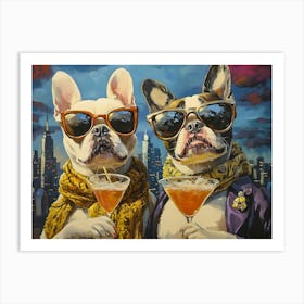 Dogs At The Rooftop Bar 3 Art Print