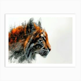 Wild Cats Habitat - Wild Cat Face Art Print