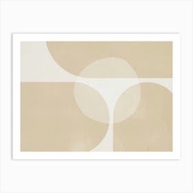 Beige abstract shapes Art Print