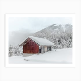 Red Mountain Barn Art Print