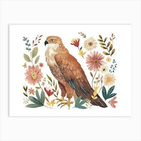 Little Floral Eagle 3 Art Print