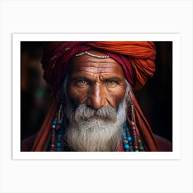 Portrait Of An Indian Man Art Print