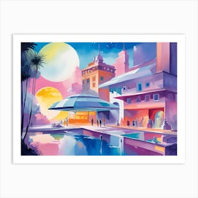 Futuristic City 54 Art Print