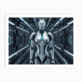 Robot Woman Art Print