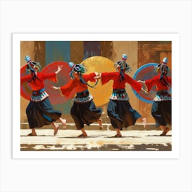 Tibetan Dancers Art Print