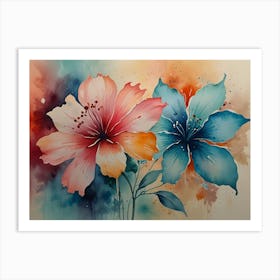 Hibiscus Flowers Art Print