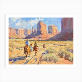 Cowboy In Monument Valley Arizona 5 Art Print