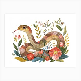 Little Floral Cobra 5 Art Print