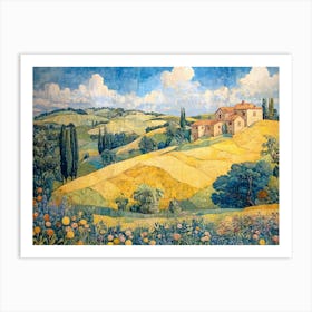 European Countryside Tapestry 1 Art Print