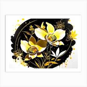 Yellow Orchids 3 Art Print