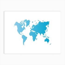 World Map 15 Art Print