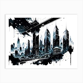 Futuristic Cityscape 11 Art Print