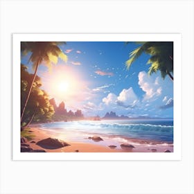 Beach Scene Art Print