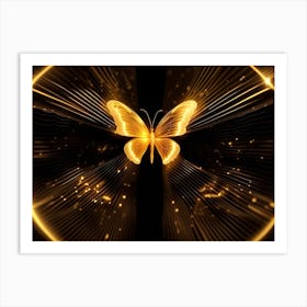 Golden Butterfly 101 Art Print