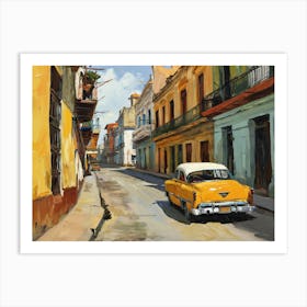 Old Cuba - expressionism Art Print