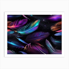 Feathers Wallpaper Art Print