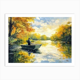 Fishing At The River 3 Art Print