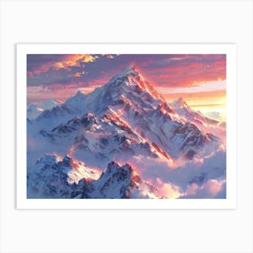 Sunrise Over The Mountains 2 Art Print