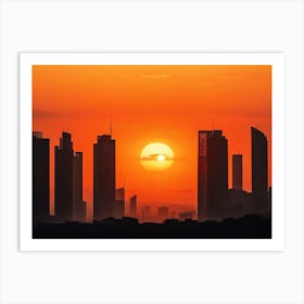 Sunset In Dubai Art Print