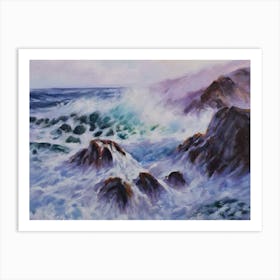 Crashing waves Art Print