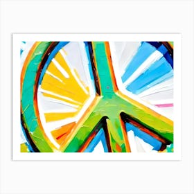 Color Popping Peace Sign 2 Art Print