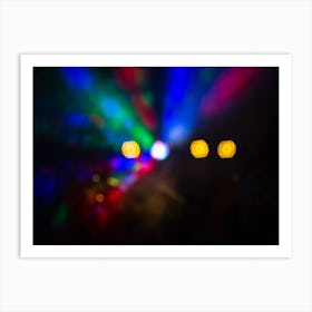 Abstract Blurred Bokeh Party Lights Art Print