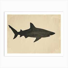 Cookiecutter Shark Silhouette 4 Art Print