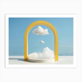 Cumulus Cloud Bathing In Sunlight Acting As A Metaphor For A Dream Resembling An Arch And Shaped Li (4) Art Print