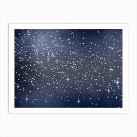 Lavender Shade Tone Shining Star Background Art Print