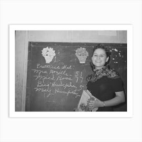 School Teacher At Rural School, Winner Of The Prettiest Girl Contest At The Pie Supper, Muskogee County, Oklahoma Art Print