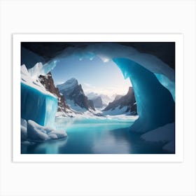 Glacier Canyon With A Massive Ice Arch Art Print