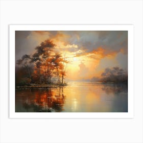 Sunset On The Lake Art Print