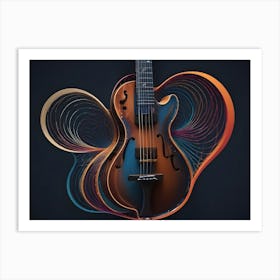 Abstract Guitar Art Print