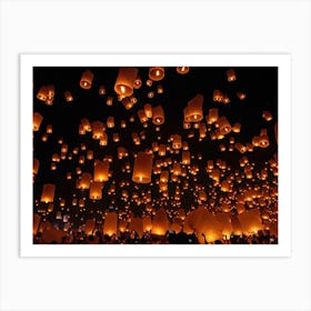 Floating Lanterns Art Print